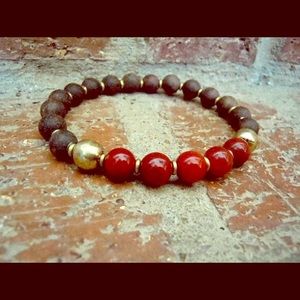 Customizable Chakra Men’s Lava Bracelet